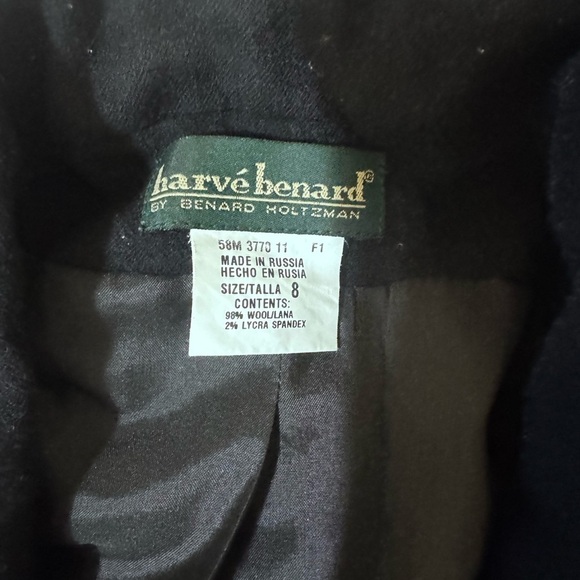 Harve Benard Black Blazer Classic Tailored Suit Jacket - Picture 5 of 5